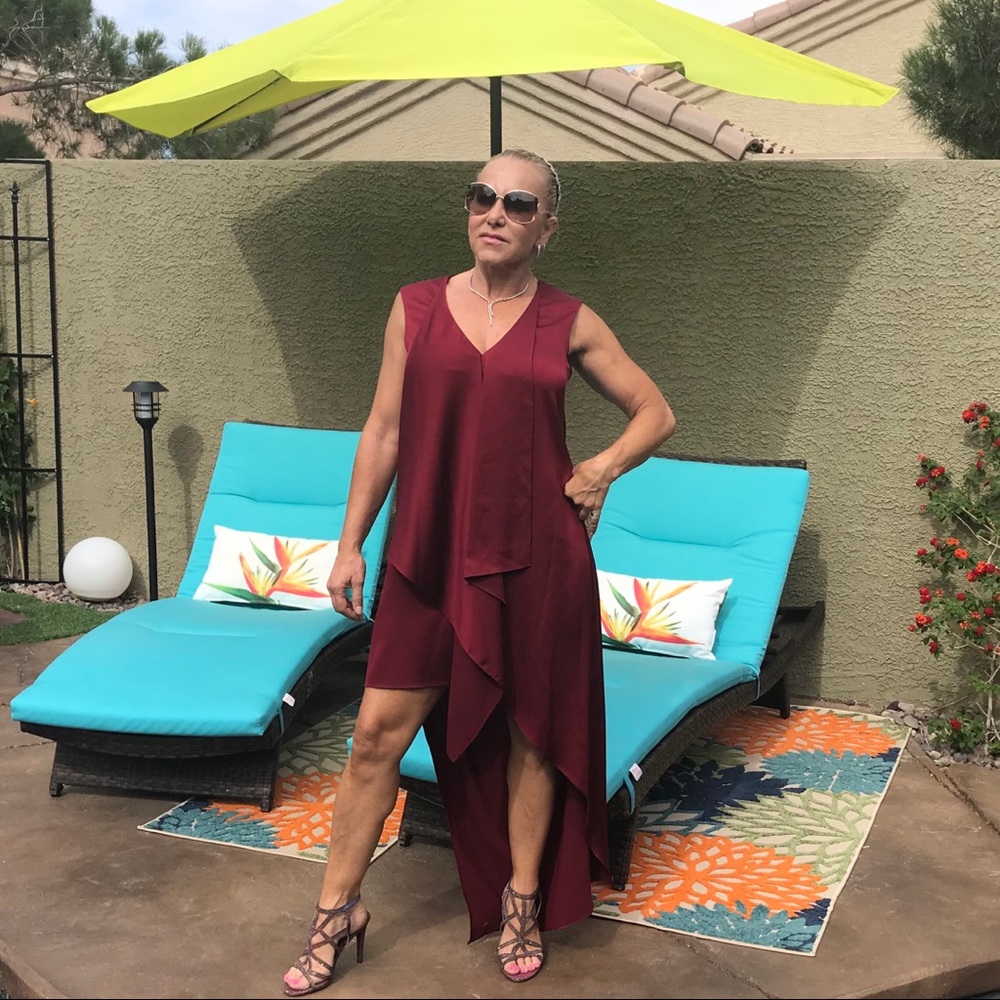 BCBG MAXAZIRA ASYMMETRICAL High/low Mini Dress - Picture 4 of 8